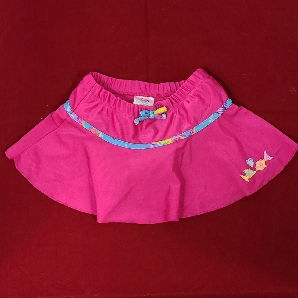 UV Skins Pink Toddler Girls 2T Swim Skirt Bottom Diaper cover Swimsuit